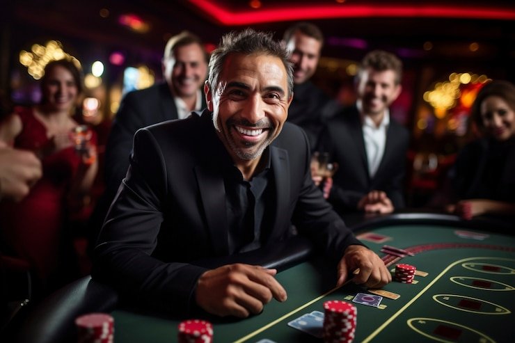 Layar meja blackjack live-dealer multibet dengan dealer sungguhan dan kontrol taruhan